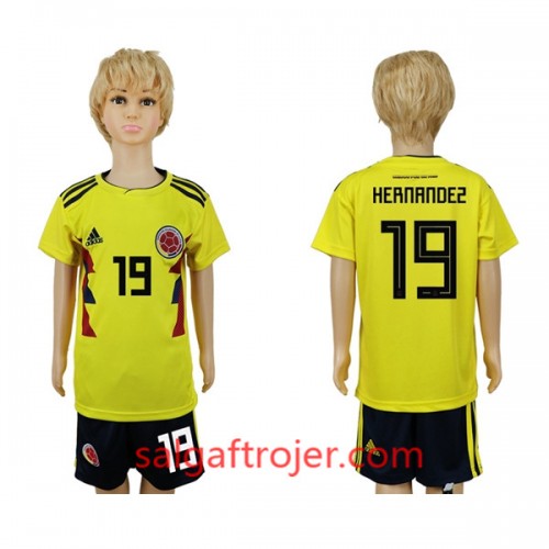 Colombia Fodboldtrøjer Hernandez 19 Børn Hjemmebanesæt VM 2018 Colombia Fodboldtrøjer Hernandez 19 Børn Hjemmebanesæt VM 2018